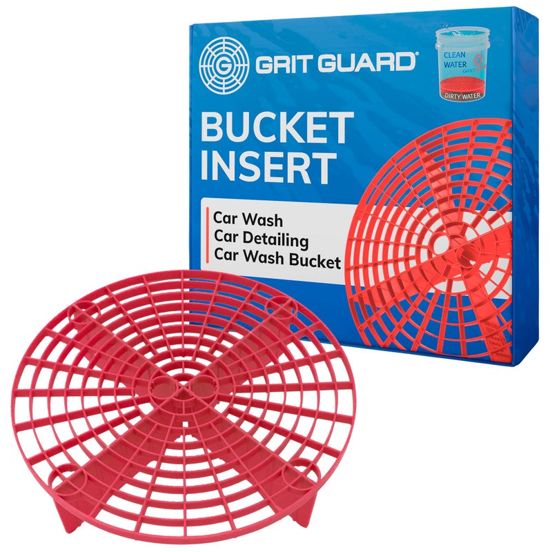 Grit Guard The Original Red Bucket Insert - 10" Diameter Car Wash Bucket for Car Washing, Detailing Compatible with 3.5, 4, 5 and 6 Gallon Buckets - Image 1